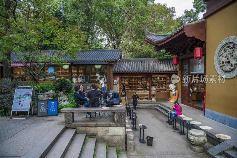 杭州飞来峰永福寺古建筑风光