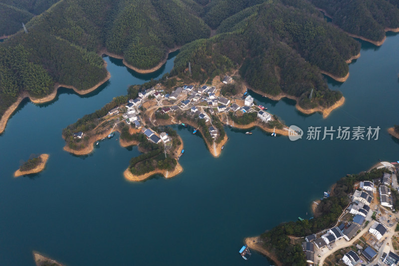 安徽省黄山市黄山区太平湖秀湖村风光