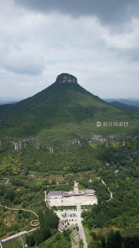 航拍山东省枣庄市山亭区抱犊崮景区