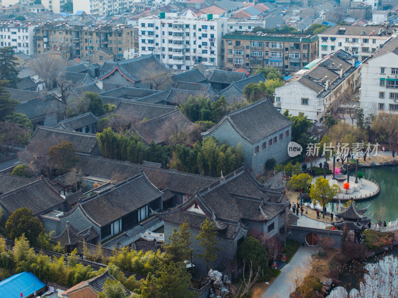 江苏省淮安市地标建筑淮安府署航拍