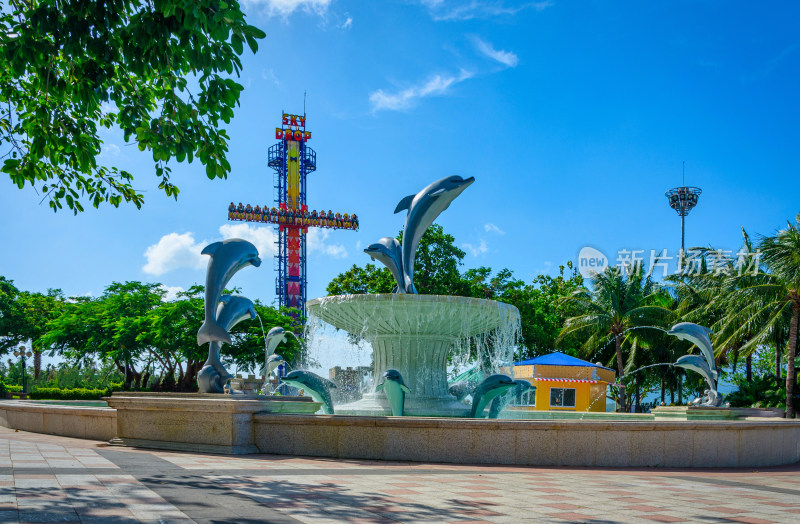 越南芽庄珍珠岛广场公园水景雕塑