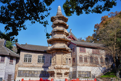 南京栖霞山栖霞寺秋色