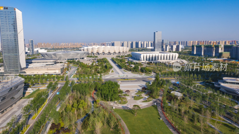 中国，西安，奥体中心地标建筑