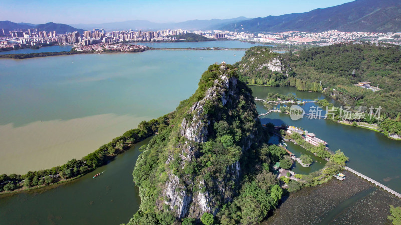 广东肇庆星湖景区七星山5A景区航拍