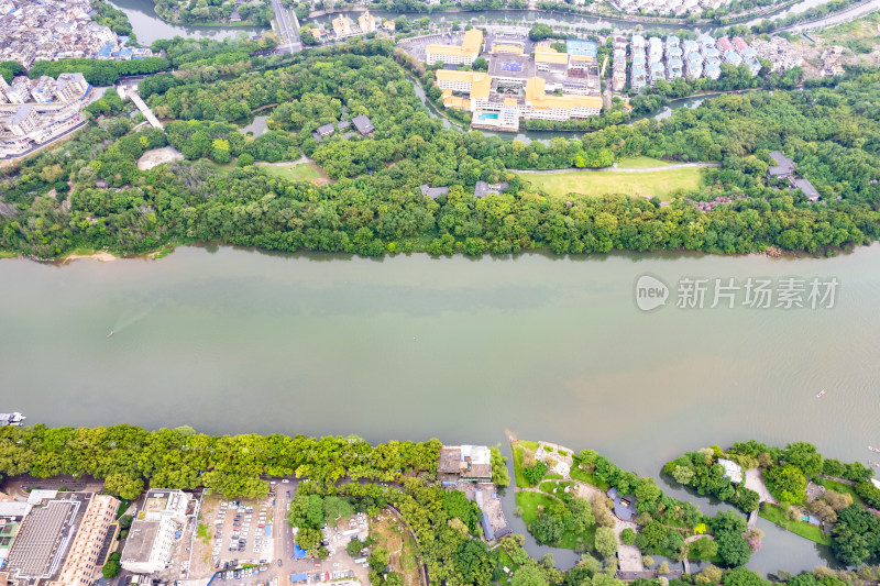 广西桂林城市清晨迷雾云海风景航拍摄影图