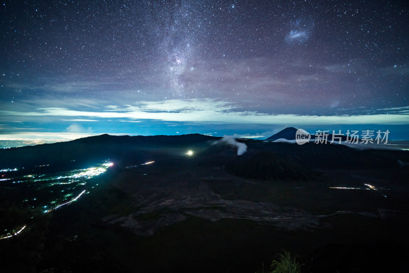 印尼巴厘岛布罗莫火山星空