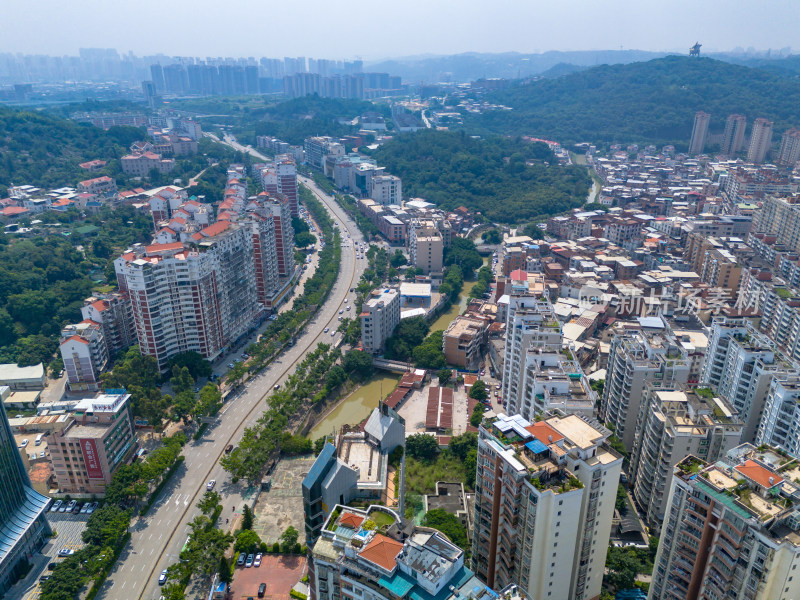 福建泉州城市风光建筑航拍图