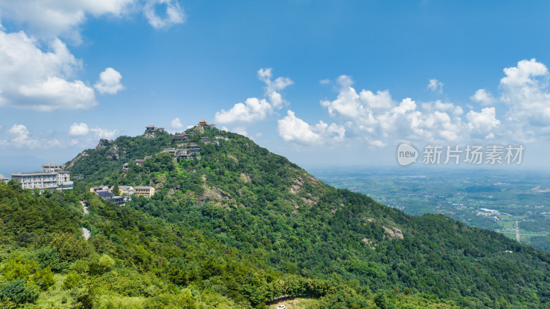 湖北武汉黄陂木兰山景区多角度航拍