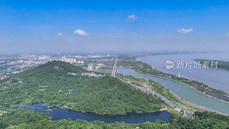 航拍鄂州西山4A景区