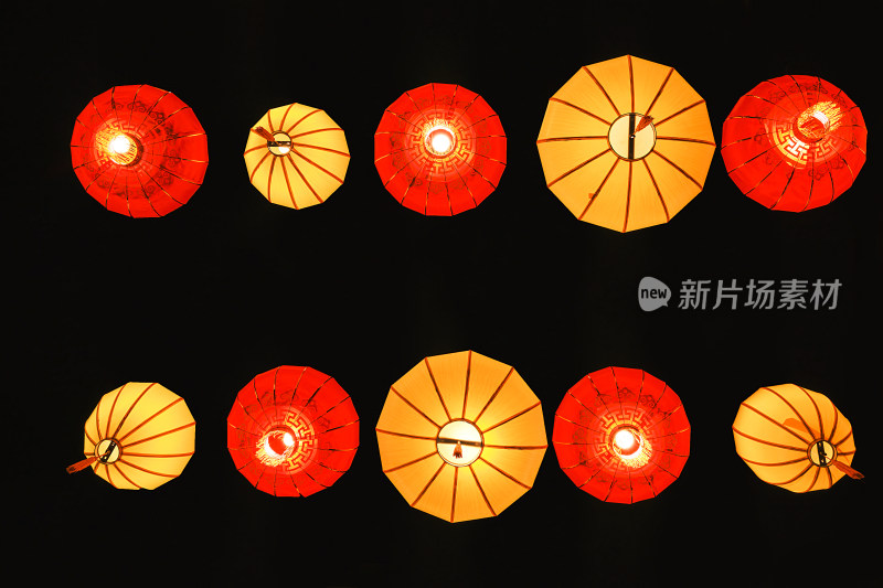 上海豫园元宵灯会灯笼夜景
