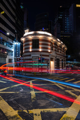 香港维多利亚港CBD中环夜景繁华都市