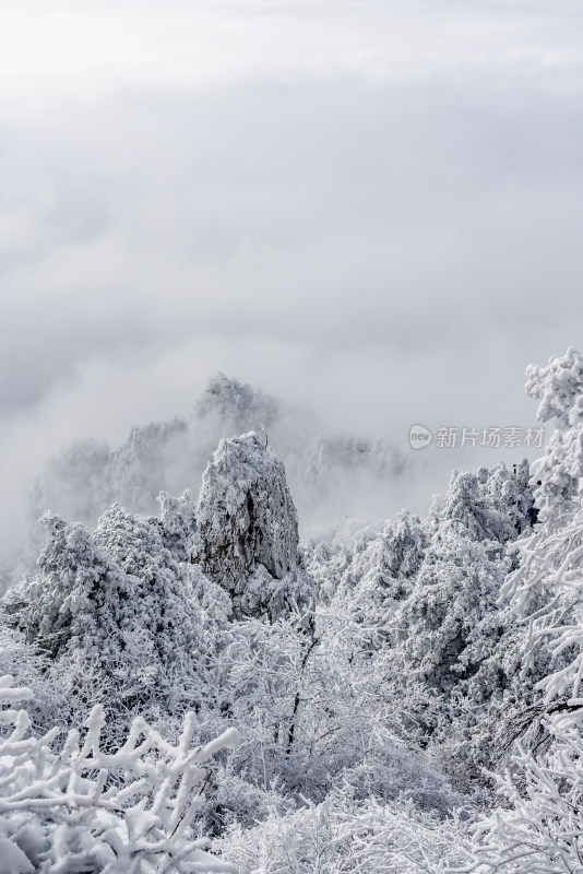 山川大雪云海大气航拍