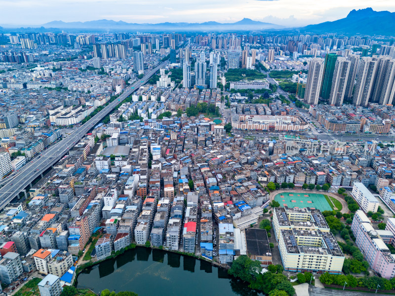 贵港城市建筑航拍图