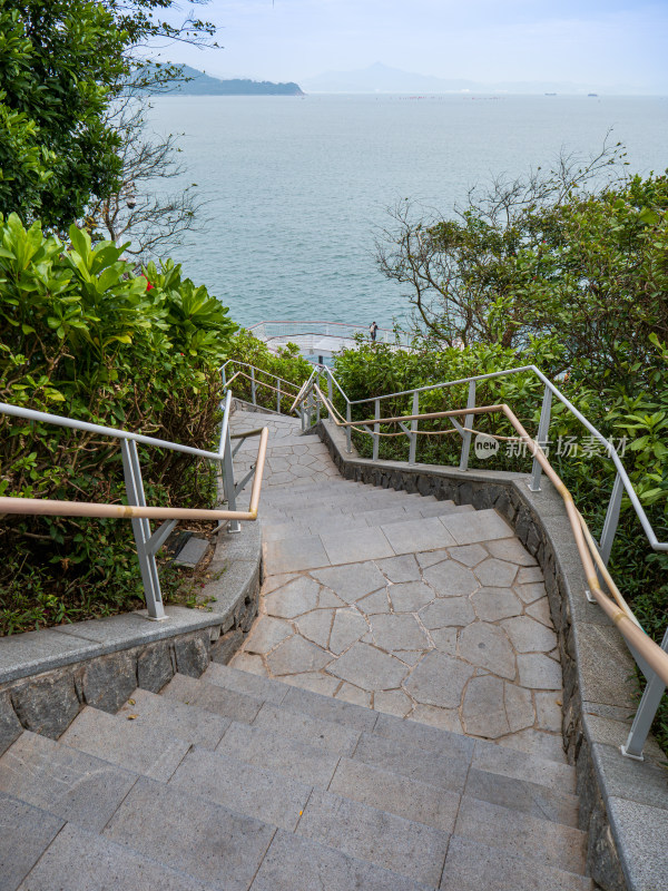 深圳盐田大梅沙海滨栈道风光