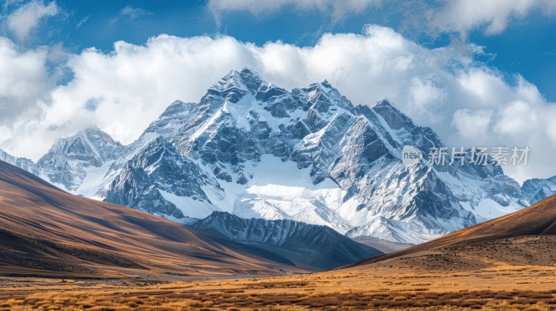 珠穆朗玛峰高峰雪山最高海拔云雾云层