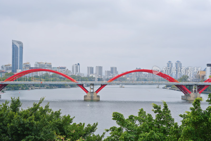 柳州，柳江风景与文惠桥