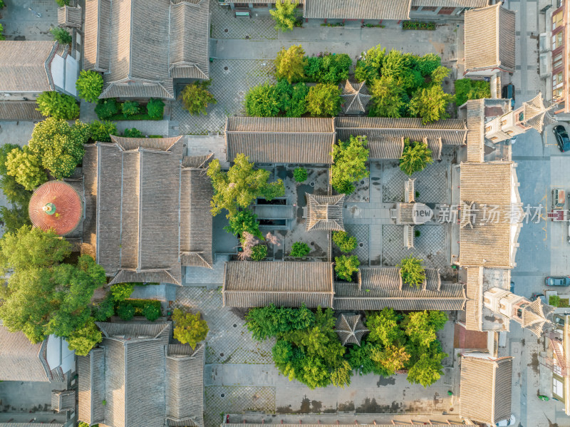 航拍山西大同大清真寺