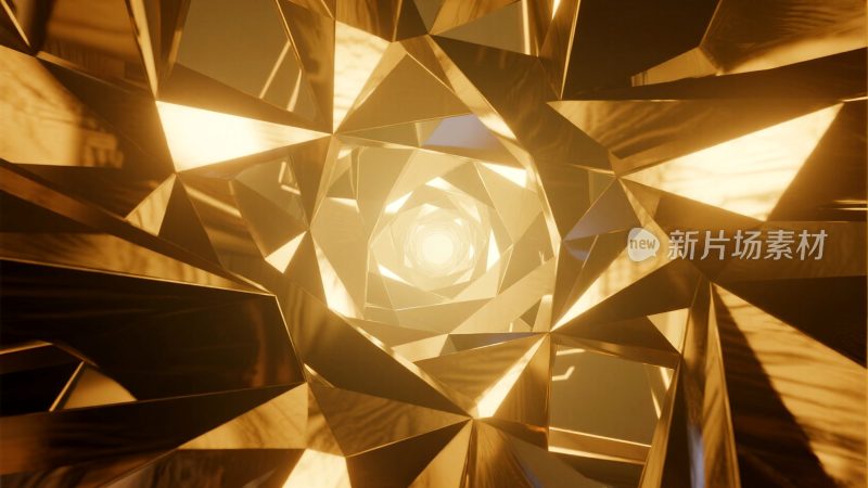 金色抽象几何通道光影素材