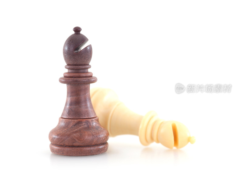 白背景上的国际象棋象棋子