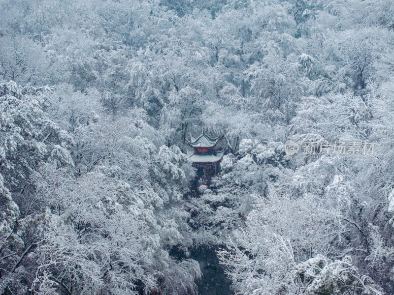 爱晚亭雪景