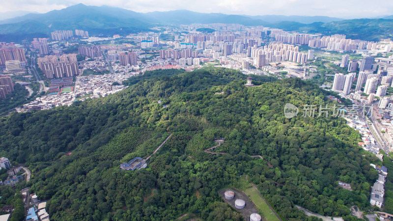 福建龙岩莲花山公园航拍