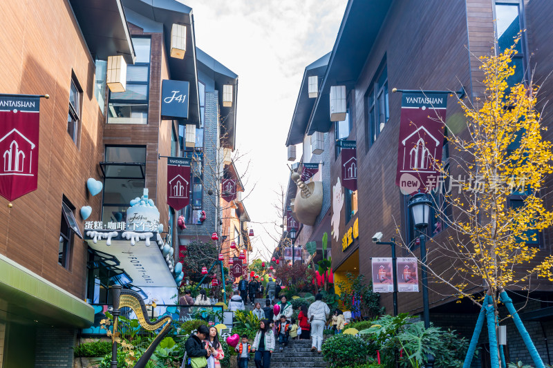 福州烟台山新年气氛街景