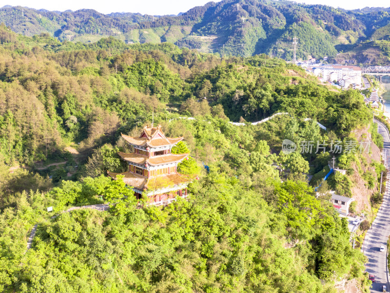 湖南新晃夜郎谷风景区航拍摄影图