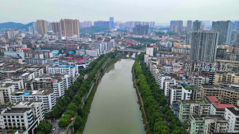 湖南邵阳城市建设航拍图