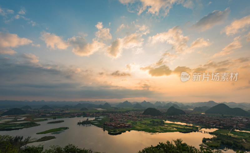 云南文山普者黑全景