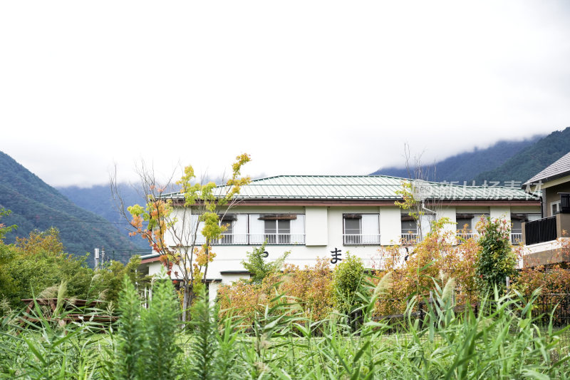 日本山梨县富士山河口湖夏天宁静的湖光山色