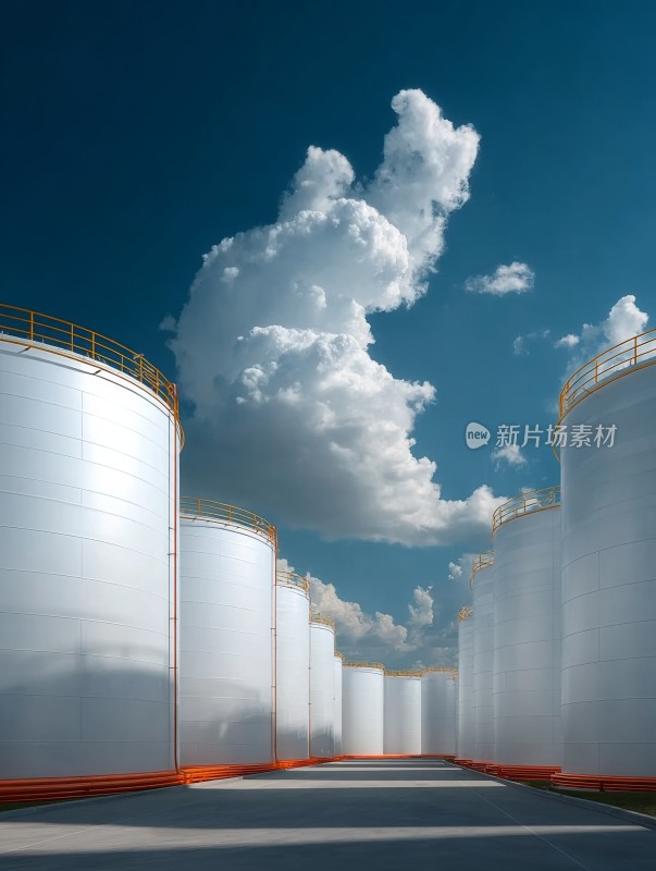 大型工业储油设施户外场景