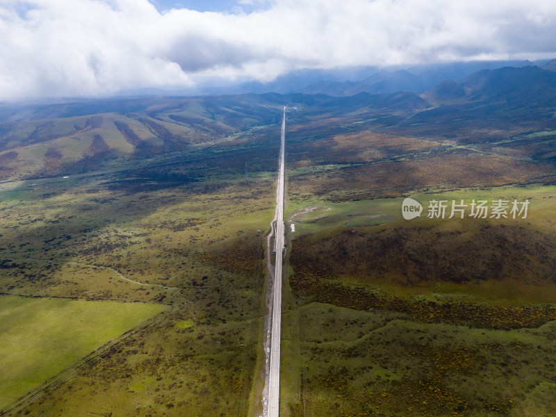 青藏铁路航拍图