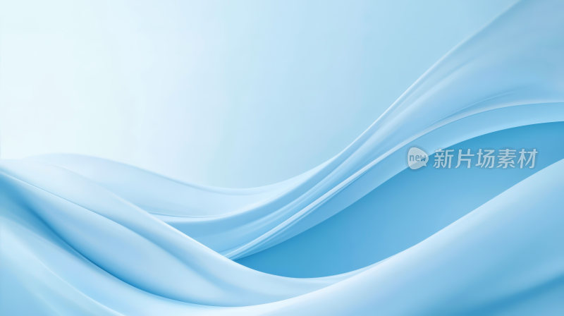 蓝色背景抽象波浪流动线条科技感绚丽壁纸