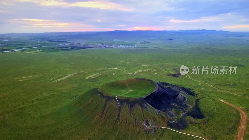 内蒙古察哈尔火山航拍