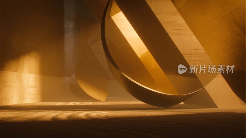 室内光影几何建筑结构场景