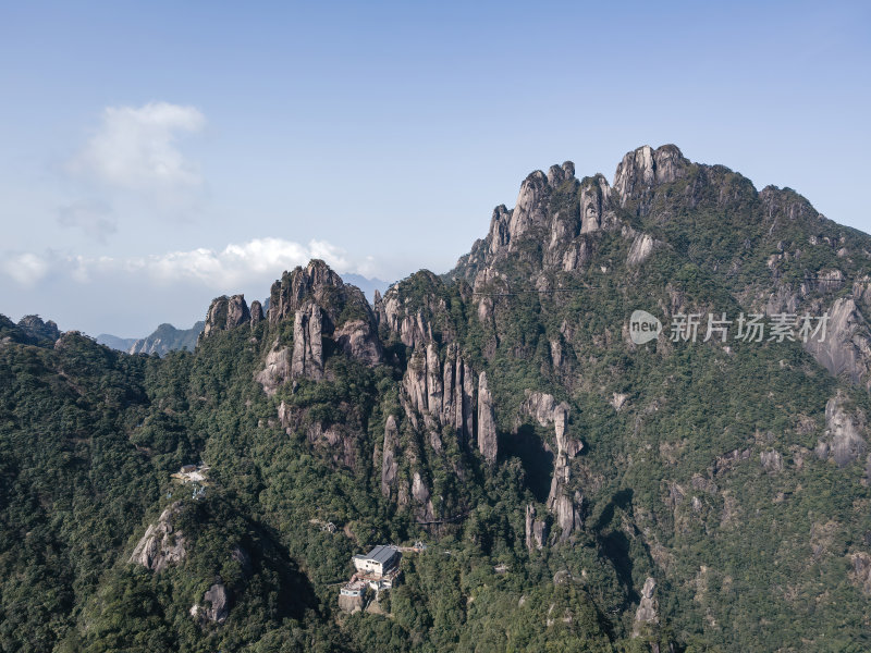 江西上饶三清山夏季山脉主峰航拍