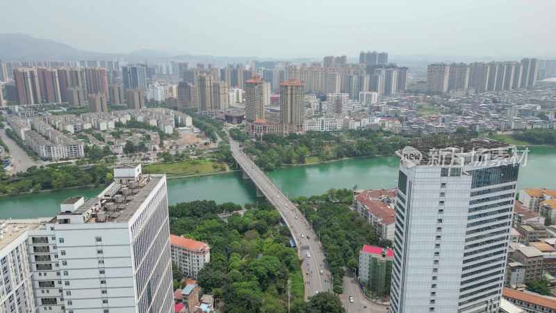 广西百色城市风光航拍