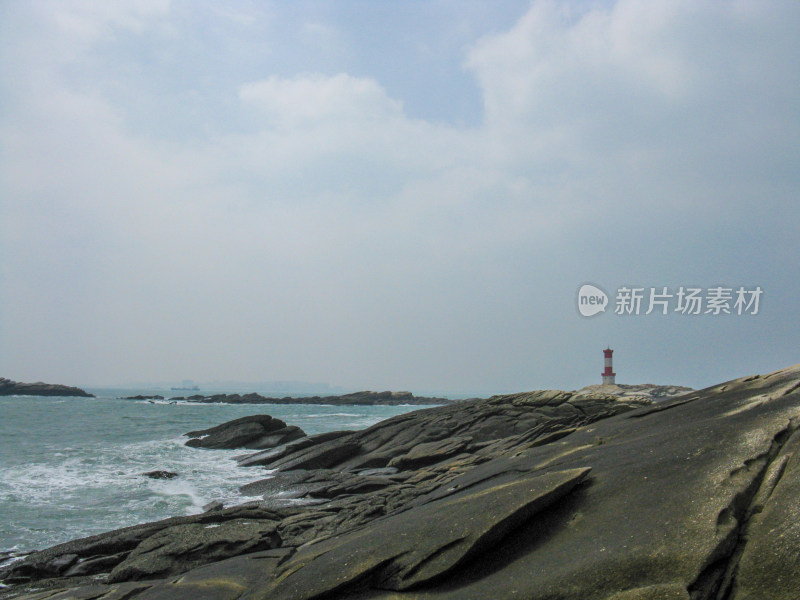 泉州市石狮黄金海岸风光与洛伽寺