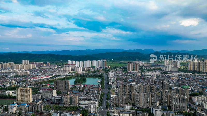 江西瑞昌城市风光航拍