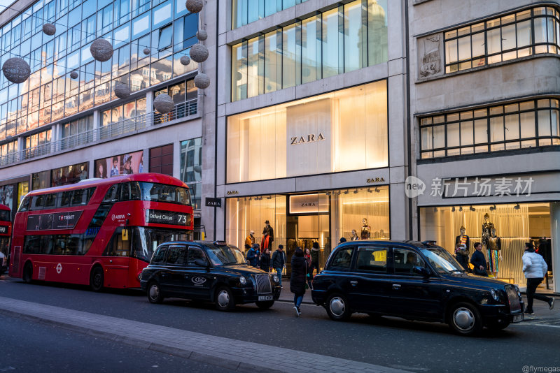 英国伦敦牛津街街景