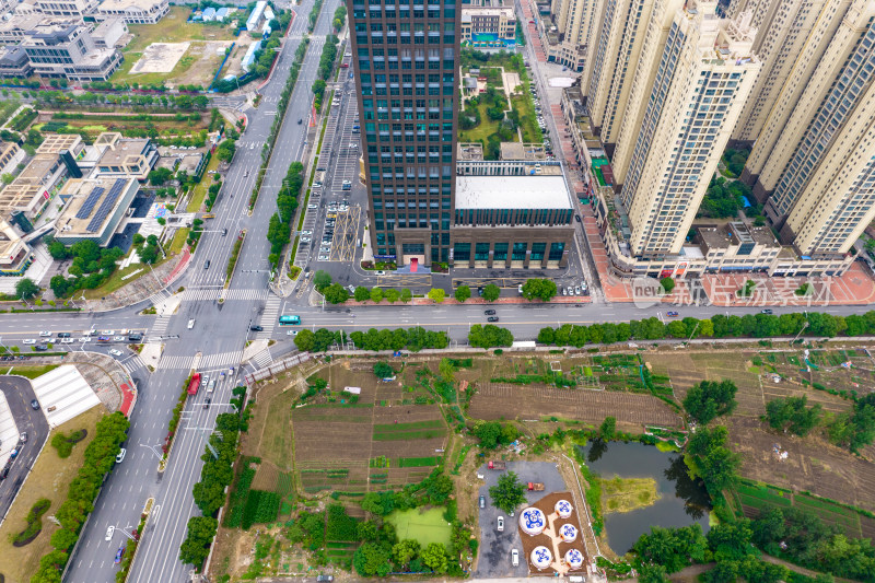 湖北荆门城市风光航拍摄影图