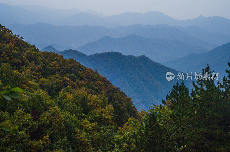 河南省洛阳白云山秋天清晨风景