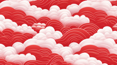 红色浪潮中国风画面的背景