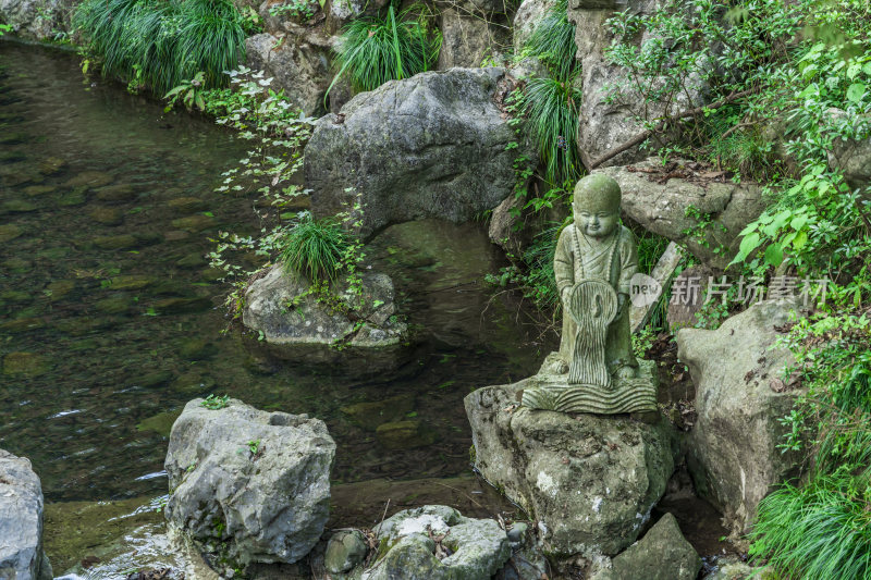 杭州飞来峰永福寺古建筑风光