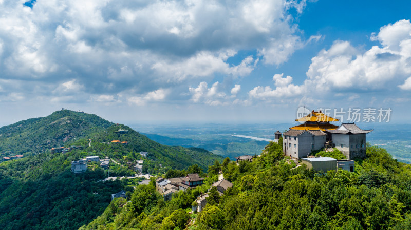 湖北武汉黄陂木兰山景区多角度航拍