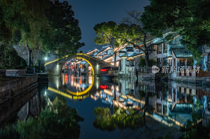 江南水乡西塘古镇夜景