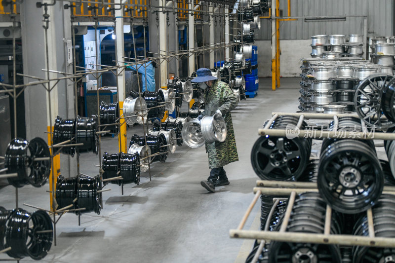 铝企业生产加工 汽车轮毂生产车间