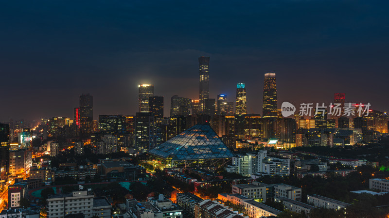 北京 CBD 夜景 璀璨灯火下的地标风采