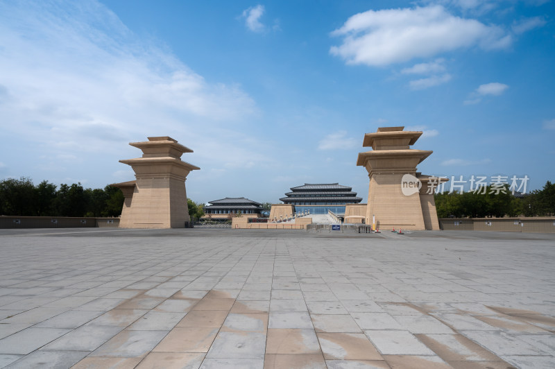 陕西历史博物馆秦汉馆展馆秦汉风格建筑外观