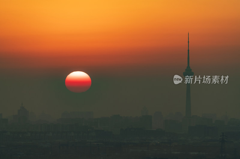 北京中央广播电视塔夜景